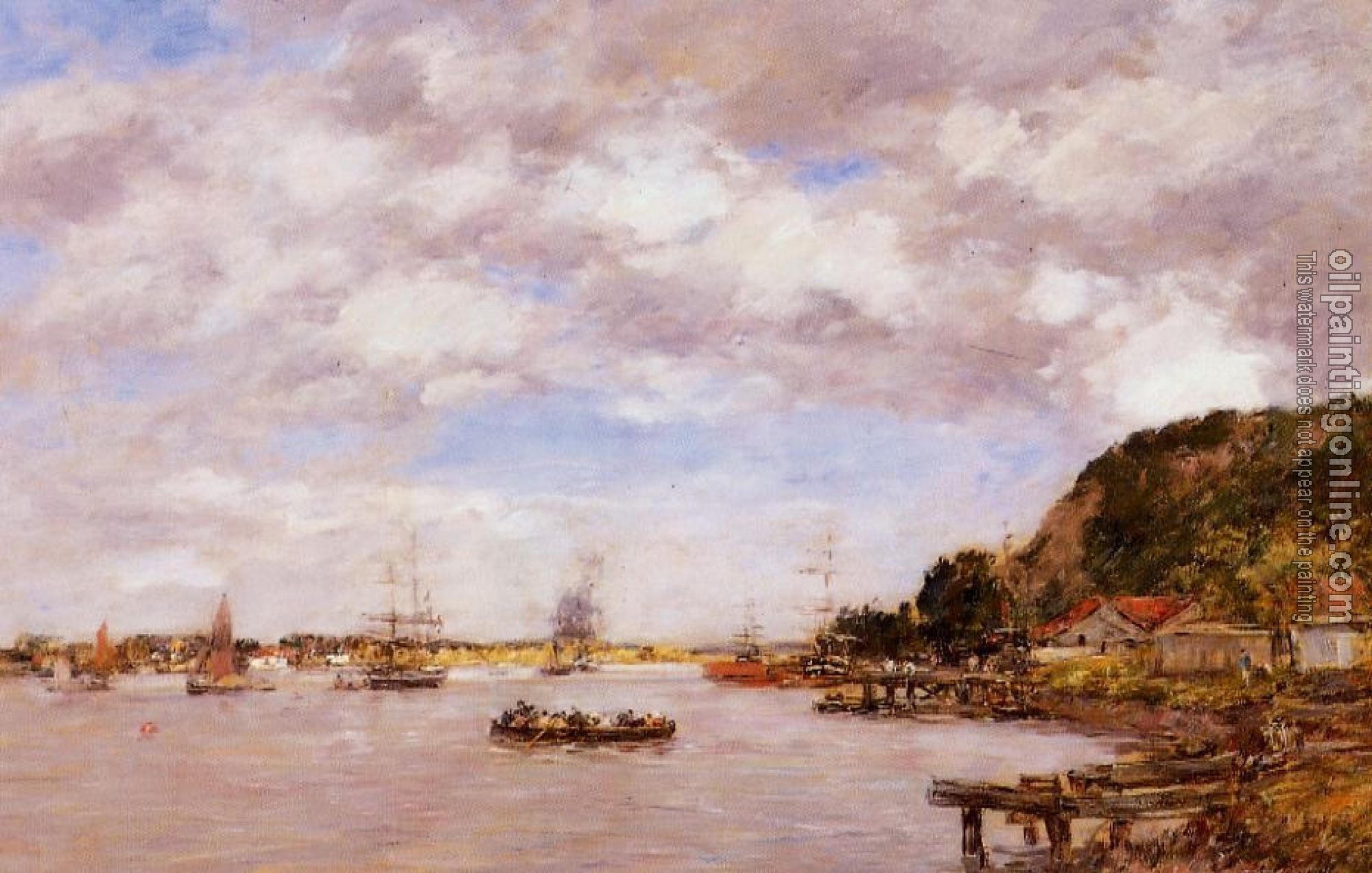 Boudin, Eugene - Bordeaux, la Cargonne a Larmont